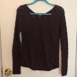 Burgundy knit sweater